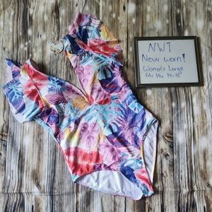 NWT! Never worn women's v-neck size large one-piece swimsuit